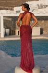 Portia and Scarlett PS25988C Beaded Plunging V-Neck Dress