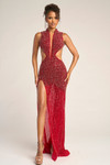 Portia and Scarlett PS25988C Beaded Plunging V-Neck Dress