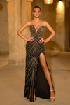 Portia and Scarlett PS25991C Beaded Strapless Fitted Dress