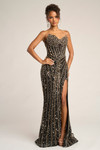 Portia and Scarlett PS26403C Beaded Strapless Corset Dress