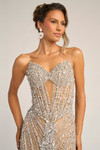 Portia and Scarlett PS26403C Beaded Strapless Corset Dress
