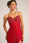 Portia and Scarlett PS26403C Beaded Strapless Corset Dress