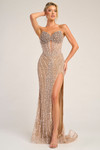 Portia and Scarlett PS26403C Beaded Strapless Corset Dress