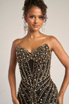 Portia and Scarlett PS26403C Beaded Strapless Corset Dress