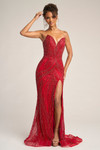 Portia and Scarlett PS26407C Beaded Strapless Fitted Dress