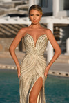 Portia and Scarlett PS26407C Beaded Strapless Fitted Dress