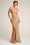 Portia and Scarlett PS26420C Beaded Plunging Neck Dress