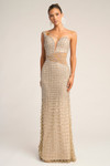 Portia and Scarlett PS26434C Beaded One Shoulder Long Dress