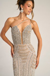 Portia and Scarlett PS26440C Beaded One-Shoulder Long Dress