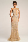 Portia and Scarlett PS26454C Beaded Illusion Neck Long Dress
