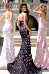 Portia and Scarlett PS25601E Embroidery Strapless Dress