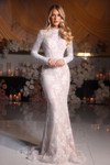 Portia and Scarlett PS25857E Lace Long Sleeve Corset Dress