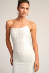 Portia and Scarlett PS26301E Crepe Strapless Corset Dress