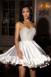 Portia and Scarlett PS24418 Satin Strapless Short Dress
