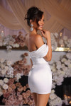 Portia and Scarlett PS25564 Satin One Shoulder Short Dress