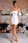 Portia and Scarlett PS25564 Satin One Shoulder Short Dress