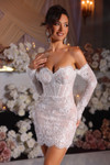 Portia and Scarlett PS25570 Lace Strapless Short Dress
