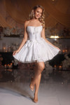 Portia and Scarlett PS25700 Taffeta Strapless Short Dress