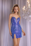 Portia and Scarlett PS25712 Beaded Strapless Short Dress