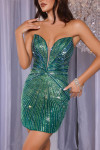 Portia and Scarlett PS25712 Beaded Strapless Short Dress