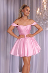 Portia and Scarlett PS25725 Taffeta Off Shoulder Short Dress