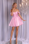 Portia and Scarlett PS25725 Taffeta Off Shoulder Short Dress
