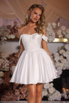 Portia and Scarlett PS25725 Taffeta Off Shoulder Short Dress