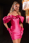 Portia and Scarlett PS25782 Taffeta Off Shoulder Short Dress