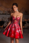 Portia and Scarlett PS25785 Satin Strapless Short Dress