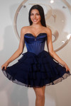 Portia and Scarlett PS25792 Chiffon Strapless Short Dress