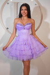 Portia and Scarlett PS25792 Chiffon Strapless Short Dress