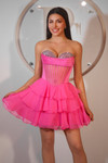Portia and Scarlett PS25799 Chiffon Strapless Short Dress