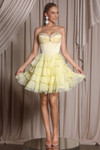 Portia and Scarlett PS25799 Chiffon Strapless Short Dress