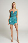 Portia and Scarlett PS25817C Beaded Strapless Short Dress