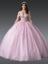Dancing Queen 1980 Floral Off-Shoulder Quinceanera Dress
