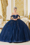 Dancing Queen 5083 3D Floral Off-Shoulder Quinceanera Dress