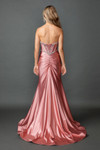 Dancing Queen 4580 Satin Embellished Strapless Prom Dress