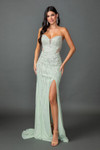 Dancing Queen 4595 Beaded Embroidery Strapless Prom Dress