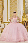 Dancing Queen 5119 Tulle Sheer Corset Quinceanera Gown