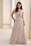 Montage by Mon Cheri M4203 Brocade Tip-off-Shoulder Gown
