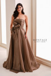 Montage by Mon Cheri M4207 Crystal Organza Strapless Gown