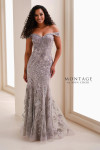 Montage by Mon Cheri M4210 Allover Lace Off-Shoulder Gown