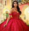 Princesa by Ariana Vara PR30229 Beaded Off-Shoulder Gown
