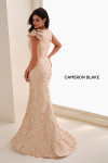 Cameron Blake by Mon Cheri CB821 Brocade 3D Flower Gown