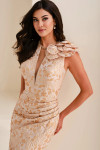 Cameron Blake by Mon Cheri CB821 Brocade 3D Flower Gown