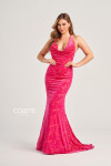 Colette by Daphne CL5118 Stretch Burnout Velvet Prom Dress