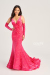 Colette by Daphne CL5121 Stretch Burnout Velvet Prom Dress