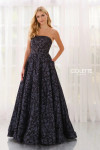 Colette by Daphne CL6002 Novelty Glitter Strapless Dress