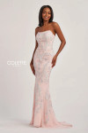 Colette by Daphne CL6007 Stretch Mesh Lace Strapless Dress