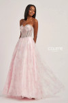 Colette by Daphne CL6011 Floral Chiffon Strapless Dress